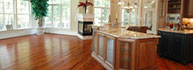 Gorgeous kitchen and dining room with hardwood flooring